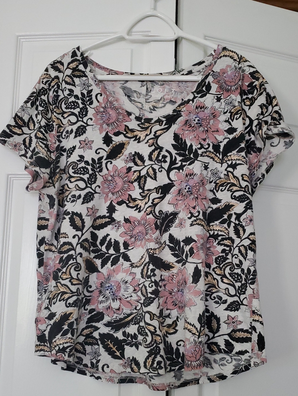 Loft Floral "Vintage Soft" T-Shirt, Size XL